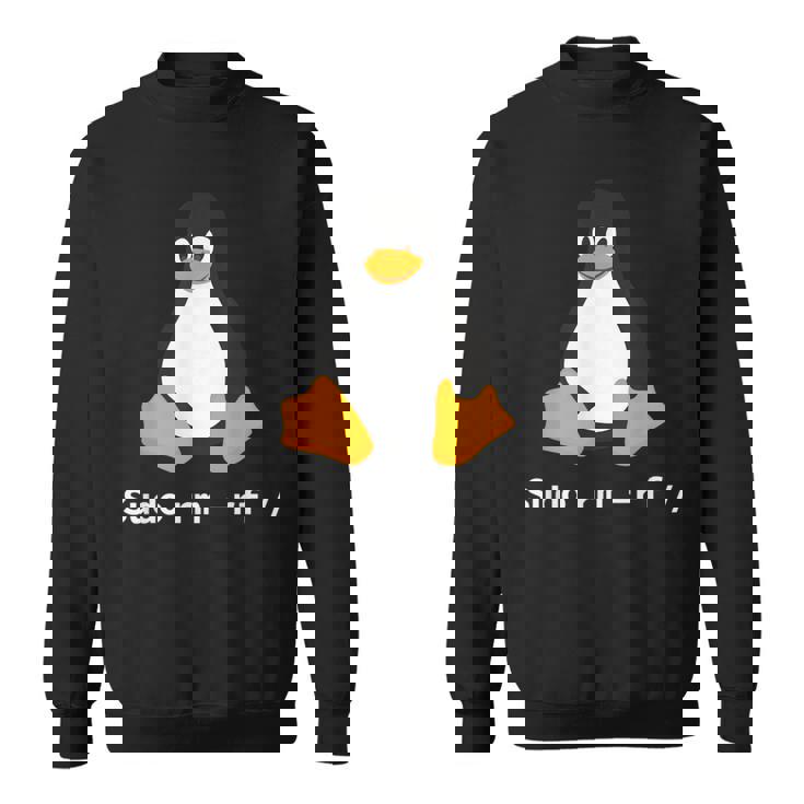 コンピューター -Udo Rm -Rf Tux Linux ペンギン プログラマー スウェットシャツ