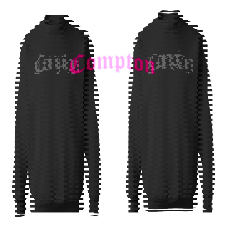コンプトン、カリフォルニアピンクグラフィック スウェットシャツ