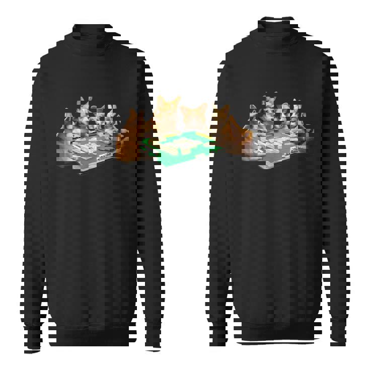 コーギー イヌ 麻雀 面白いtシャツ 犬 文字入り メンズ おもしろ 面白い 服 おもしろグッズ ネタ 雀士 スウェットシャツ