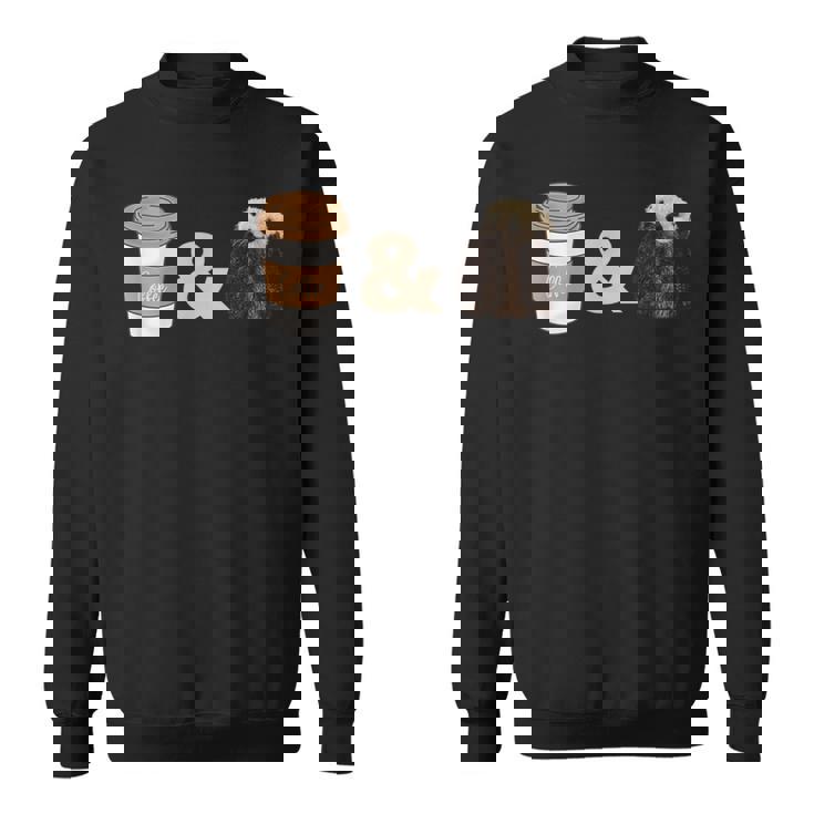 コーヒーとかわいいラッコ スウェットシャツ