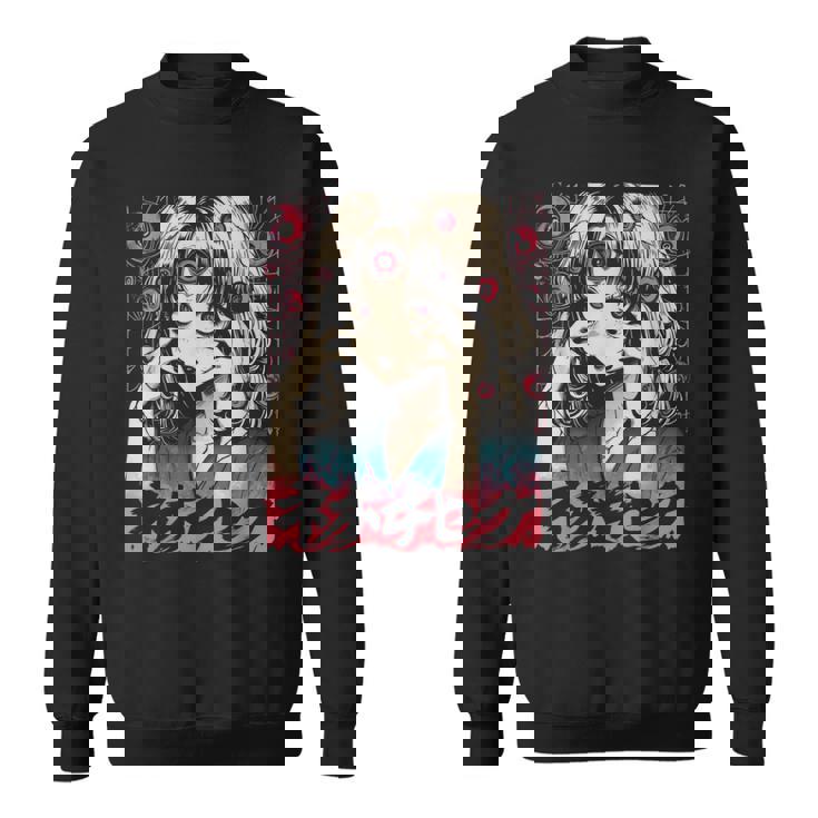 ゴス グランジ 鬼 アニメ 少女 ワイフ ホラー オルト 美学 スウェットシャツ