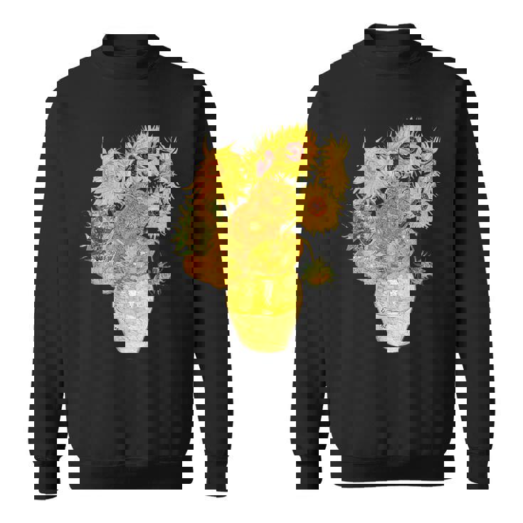 ゴッホのひまわりの現代美術の絵画 スウェットシャツ