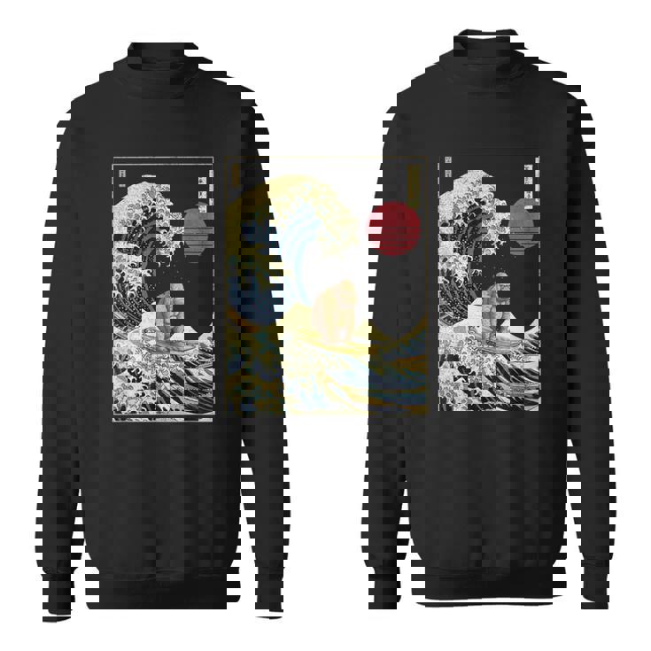 ゴリラ 神奈川波 おもしろサーフアニマル スウェットシャツ