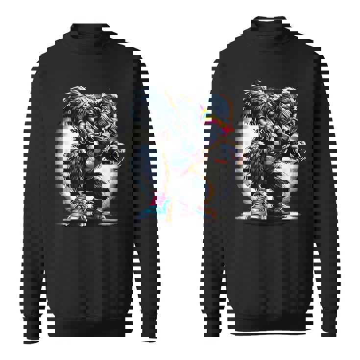 ゴリラ・サングラス サングラスをかけたゴリラ ゴリラ・モンキー スウェットシャツ