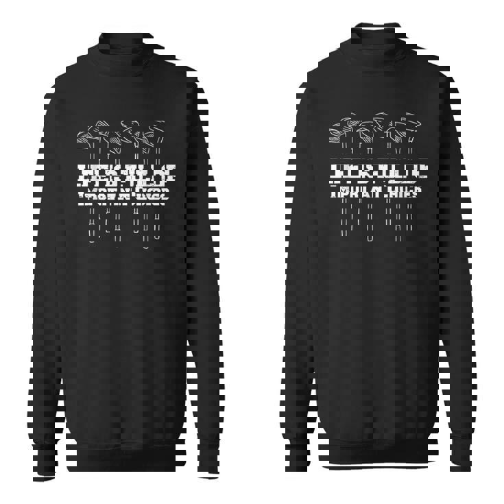 ゴルフ 面白いtシャツ 人生は選択だらけ 打ちっ放し メンズ おもしろ 服 練習着 ウェア ネタ 服 スウェットシャツ