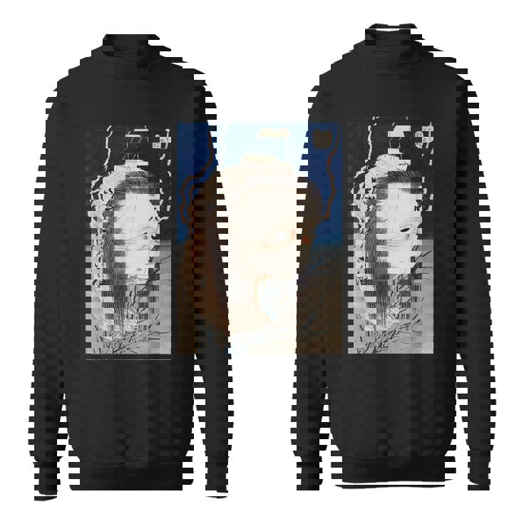 ゴースト 亡霊 霊魂 ファントム 葛飾北斎 日本美術 ハロウィン 妖怪 提灯お岩 百物語 お岩さん 百物語 スウェットシャツ