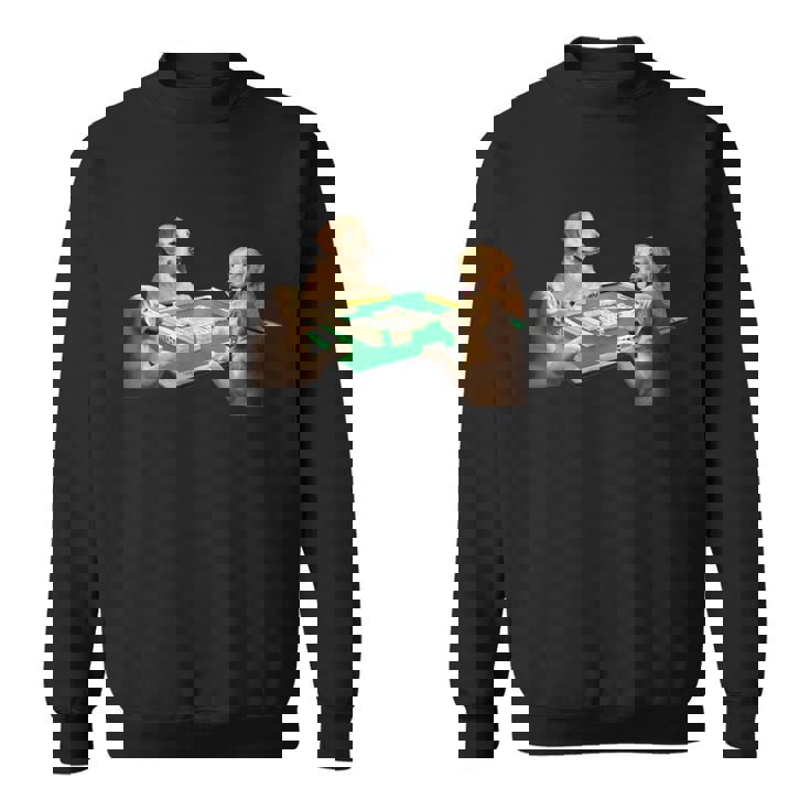 ゴールデンレトリバー イヌ 麻雀 面白いtシャツ 犬 メンズ おもしろ 面白い 服 おもしろグッズ ネタ スウェットシャツ