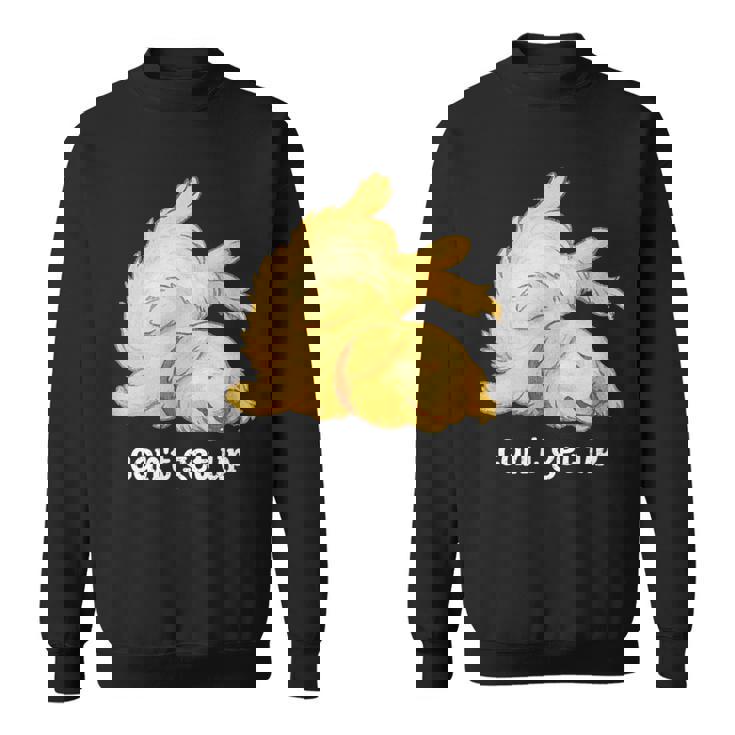 ゴールデンレトリバー ゴールデン 犬 Can't Get Up かわいい やる気スイッチ故障中 水彩 おもしろ 犬好き スウェットシャツ