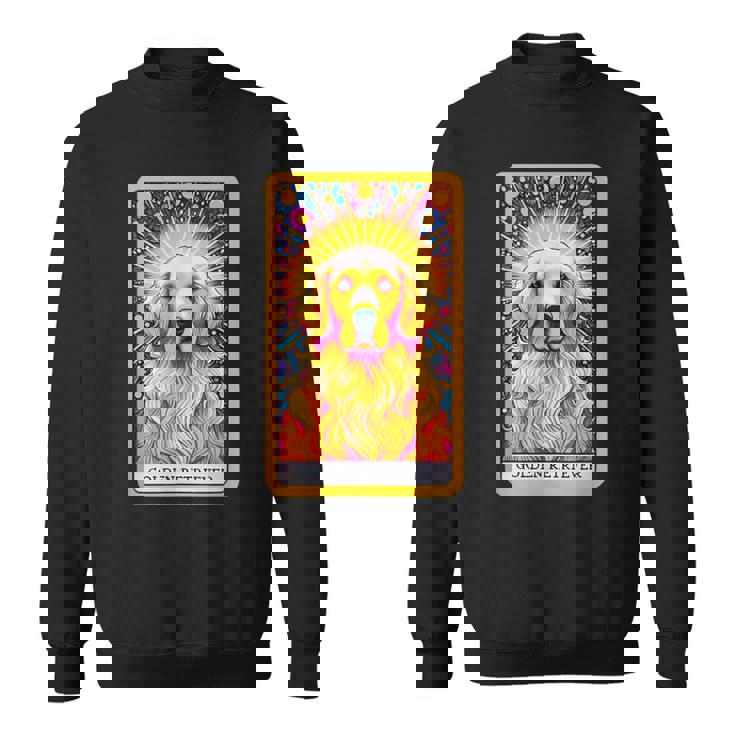 ゴールデンレトリバー 面白いtシャツ 犬 タロット カード メンズ 子供 おもしろ 服 グッズ ネタ わんこ スウェットシャツ