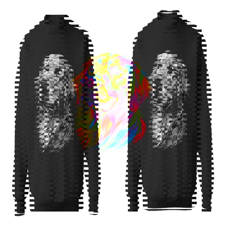 ゴールデン・レトリーバー 犬 カラフル ポップアート 犬好き スウェットシャツ