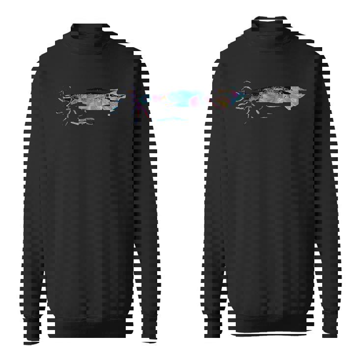 サイケデリック ジャイアントイカ カラフル 海 海の生き物 スウェットシャツ