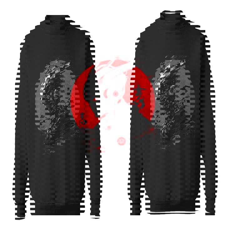 サイバーロボ サムライ メカヘルメット 日本アニメ アート スウェットシャツ