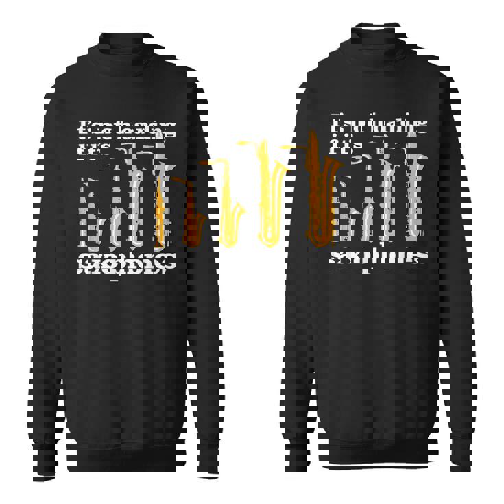サックス奏者のための面白いサックスミームまたはサックスジョーク 「Axophone Joke 」 スウェットシャツ