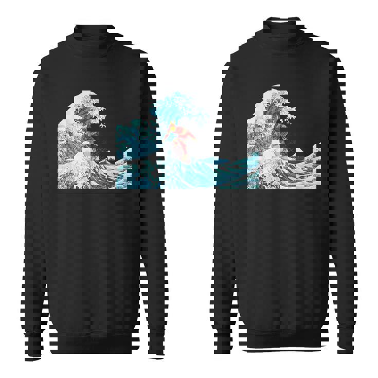 サムライサーフィン神奈川大波-クールサーファー スウェットシャツ