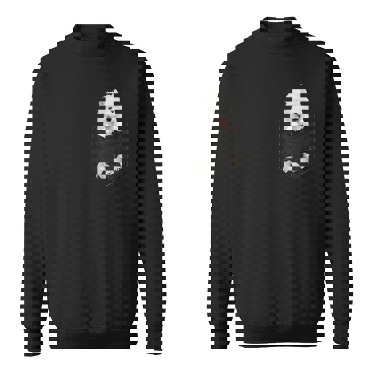 サモエド愛好家のための面白いサモエドをポケットに入れました スウェットシャツ