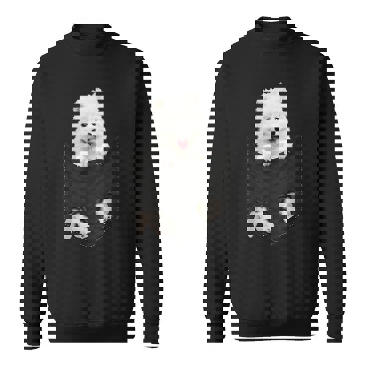 サモエド犬愛好家のためのポケットの中の面白いサモエド スウェットシャツ