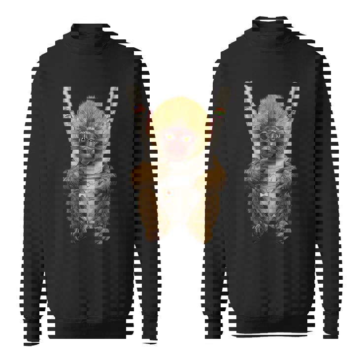 サル 猿 ニホンザル 抱っこ 抱っこ紐 スウェットシャツ