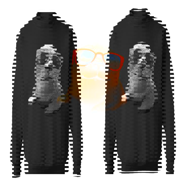 サングラスをかけたアザラシ かわいいアザラシ スウェットシャツ