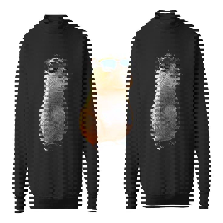 サングラスをかけたカピバラ Be Capy カピバラ げっ歯類 Capybara スウェットシャツ