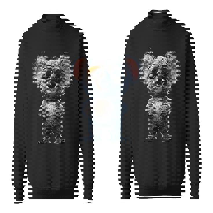 サングラスをかけたコアラ オーストラリア コアラ クマ かわいい コアラクマ スウェットシャツ