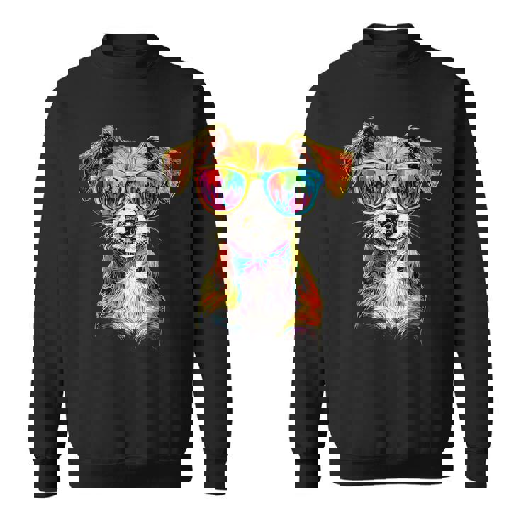 サングラスをかけたジャック・ラッセル・テリア ジャック・ラッセル愛好家 スウェットシャツ