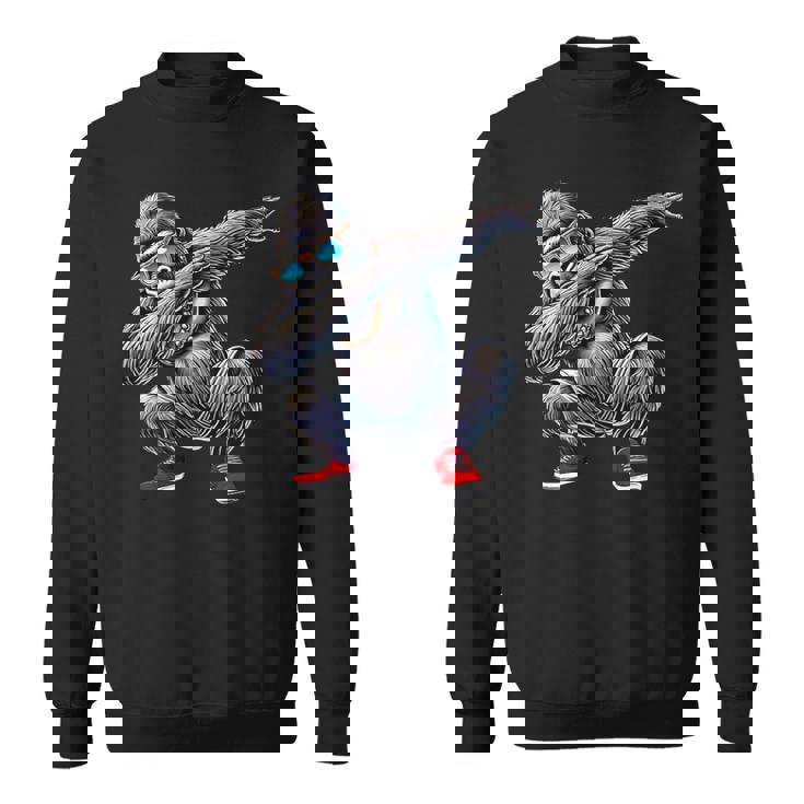 サングラスをかけたダブダンスのゴリラ猿 スウェットシャツ