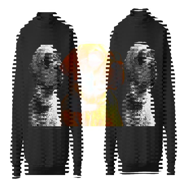 サングラスをかけたラブラドール・レトリバー 愛犬ラブラドール スウェットシャツ