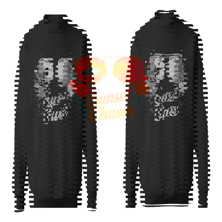 サンセット チェイサー サーフィン トロピカル バイブ スウェットシャツ