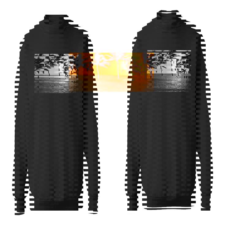 サンセット ビーチ ヤシの木 クール 海 サーフィン スウェットシャツ