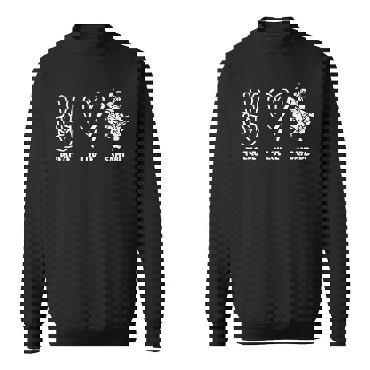 サンボ コーチ ピース ラブ サンボ スウェットシャツ