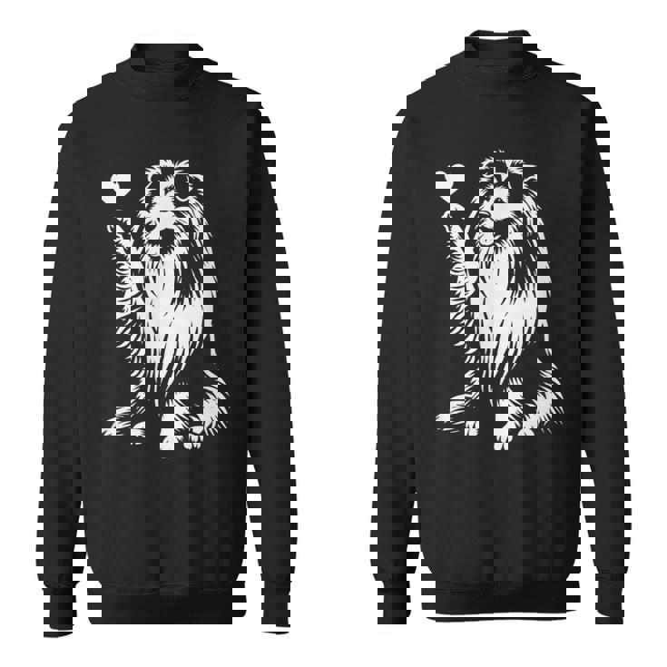 シェットランド・シープドッグ お座り犬 ハート シェルティ グラフィック デザイン スウェットシャツ