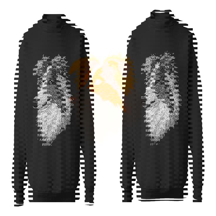 シェットランド・シープドッグ かわいい子犬の顔 犬好き ペット飼い主 スウェットシャツ