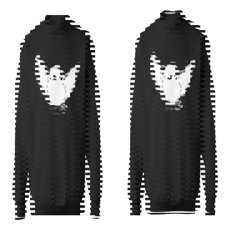 シマエナガ 翼を広げて飛ぶ しまえなが デフォルメ スウェットシャツ