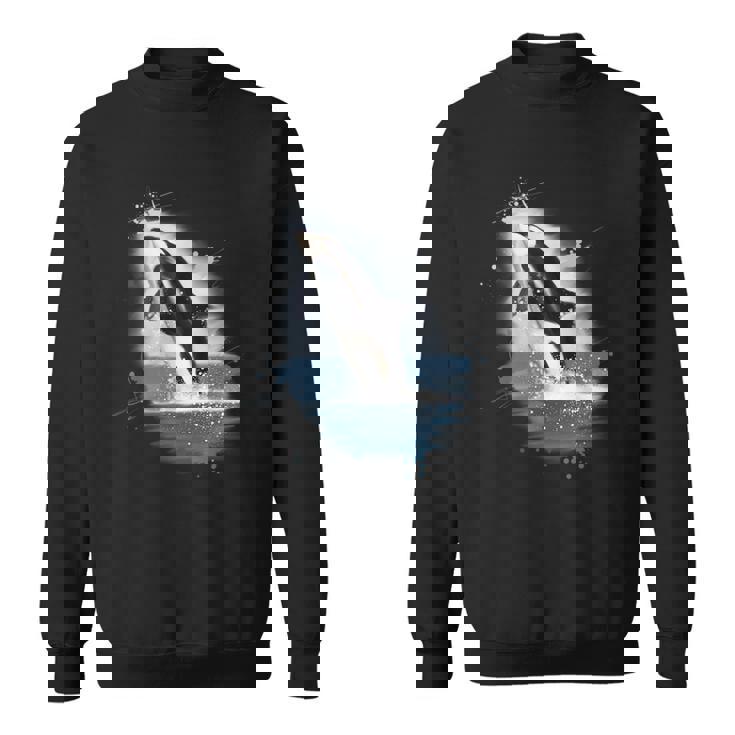 シャチとシャチのギフト スウェットシャツ