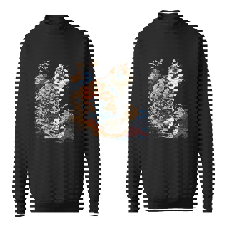 シュールレアリズム 日本画 三毛猫 スウェットシャツ