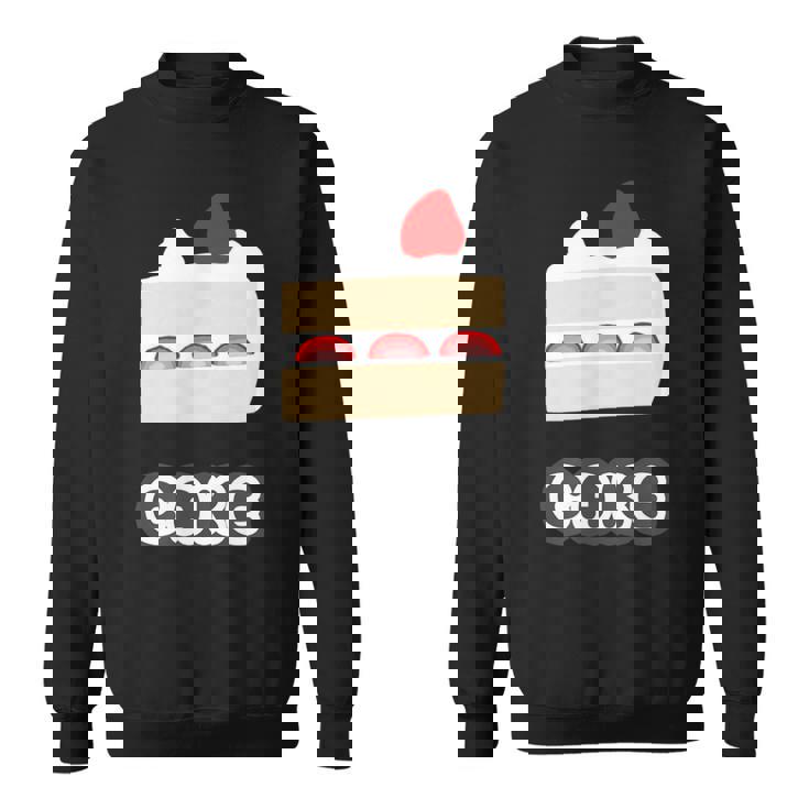 ショートケーキ『スイーツ ポップ』苺 イチゴのケーキ お菓子 おやつ 面白い かわいい スウェットシャツ