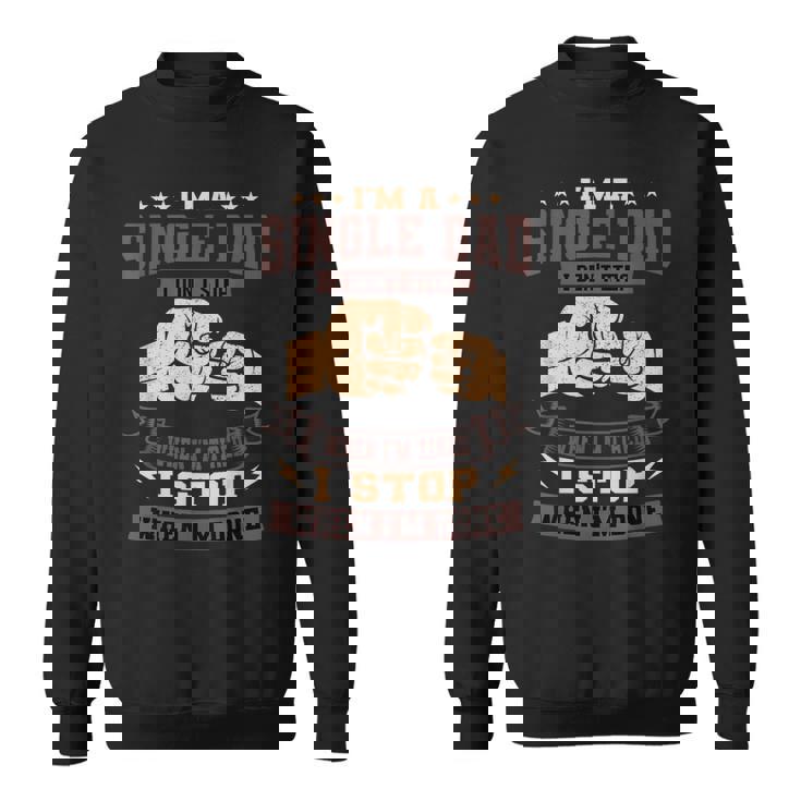 シングルパパ唯一の親ソロペアレントフッドローン・ファーザー スウェットシャツ