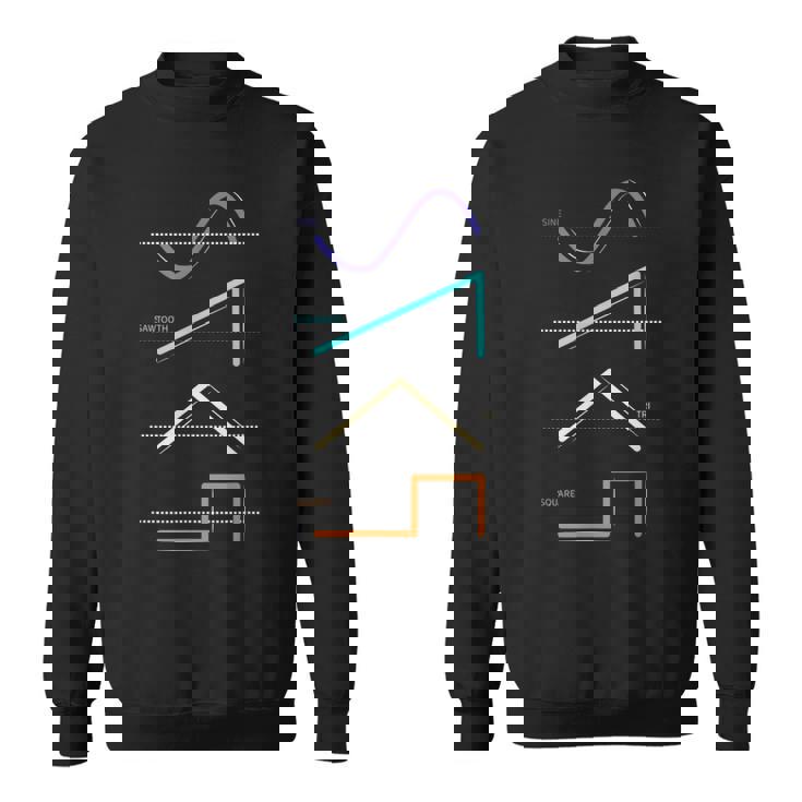 シンセサイザー シンボル 電子音楽 波形 シンセ スウェットシャツ