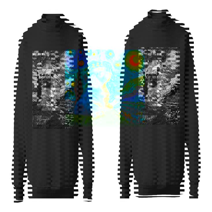 シーズー 面白いtシャツ 犬 ゴッホ 星月夜 かわいい メンズ 子供 おもしろ 服 グッズ ネタ スウェットシャツ