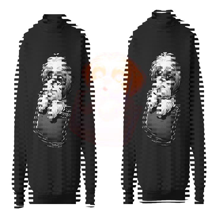 シーズーインポケット シーズー犬好き スウェットシャツ