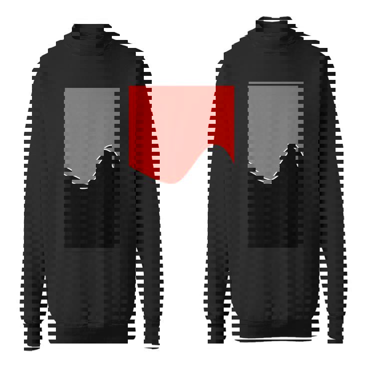 ジオメトリック ツートーン ウェーブ パターン カーミン ピンクとブラック スウェットシャツ