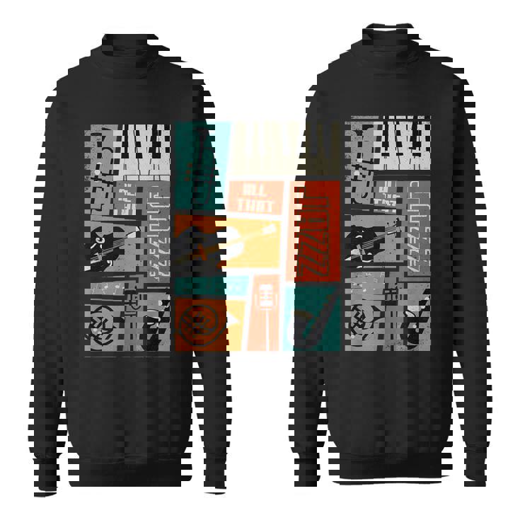 ジャズ音楽-レトロヴィンテージピアノジャズ スウェットシャツ