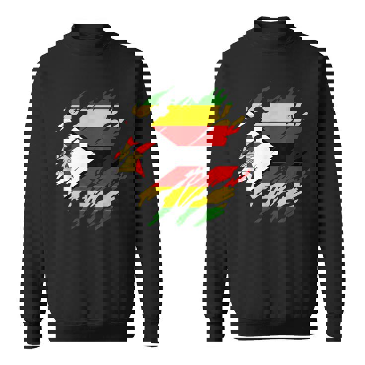 ジンバブエの旗ジンバブエ スウェットシャツ