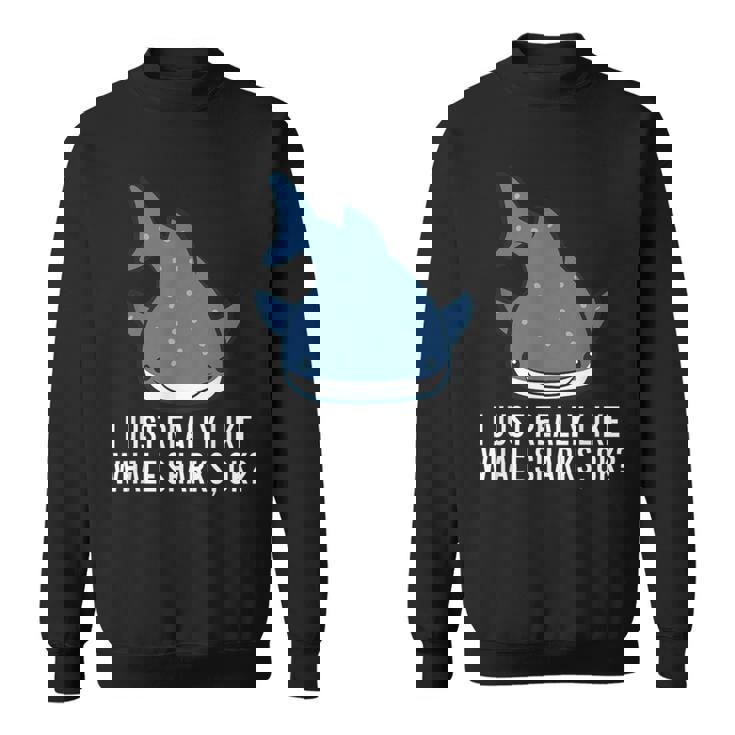 ジンベエザメが本当に好きだよ？かわいいジンベイザメ スウェットシャツ