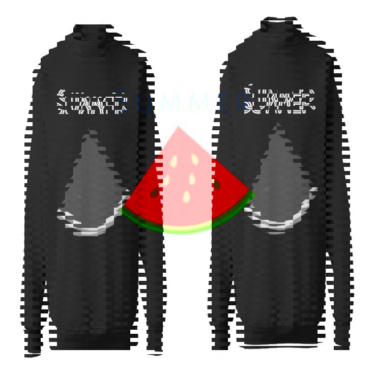 スイカ 1ピース・夏【 サマータイム 】リゾート・夏 大好き／面白 イラスト スウェットシャツ