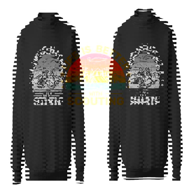 スカウトキャンプボーイハイキングスカウトでlife Is Better スウェットシャツ