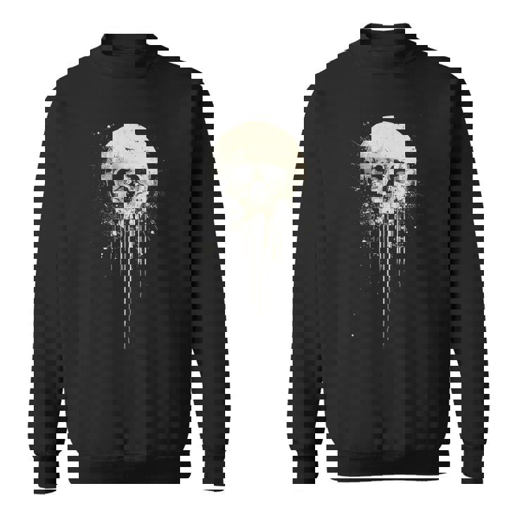 スカルアート グラフィックデザイン アンティーク調スタイル ハロウィンコスチューム スウェットシャツ