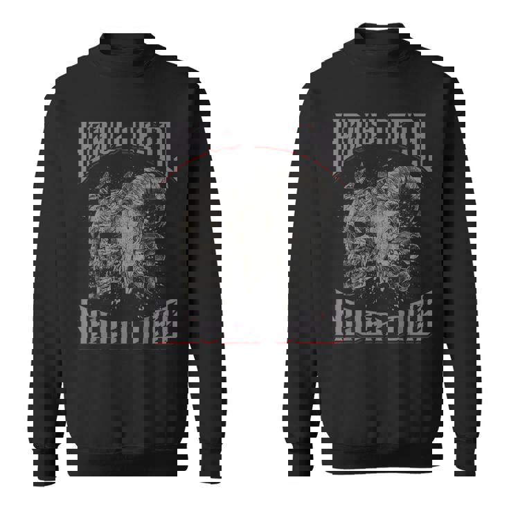 スカル＆バフォメット ヘビーメタル スウェットシャツ