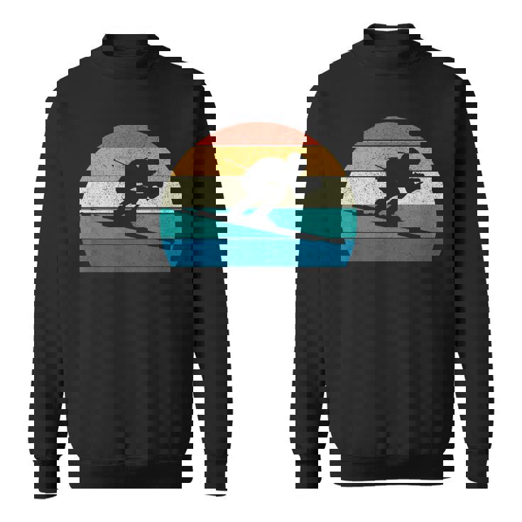 スキー スキー レース スラローム レトロ スウェットシャツ