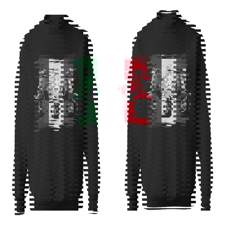 スクーター バイク バイク スクート イタリア国旗 原付スクーター スウェットシャツ